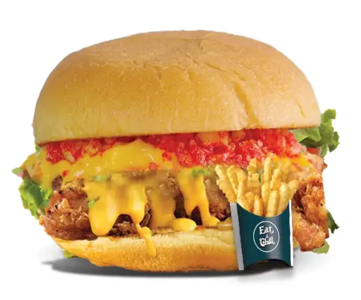 Crispy Spicy Chicken Cheetos Burger